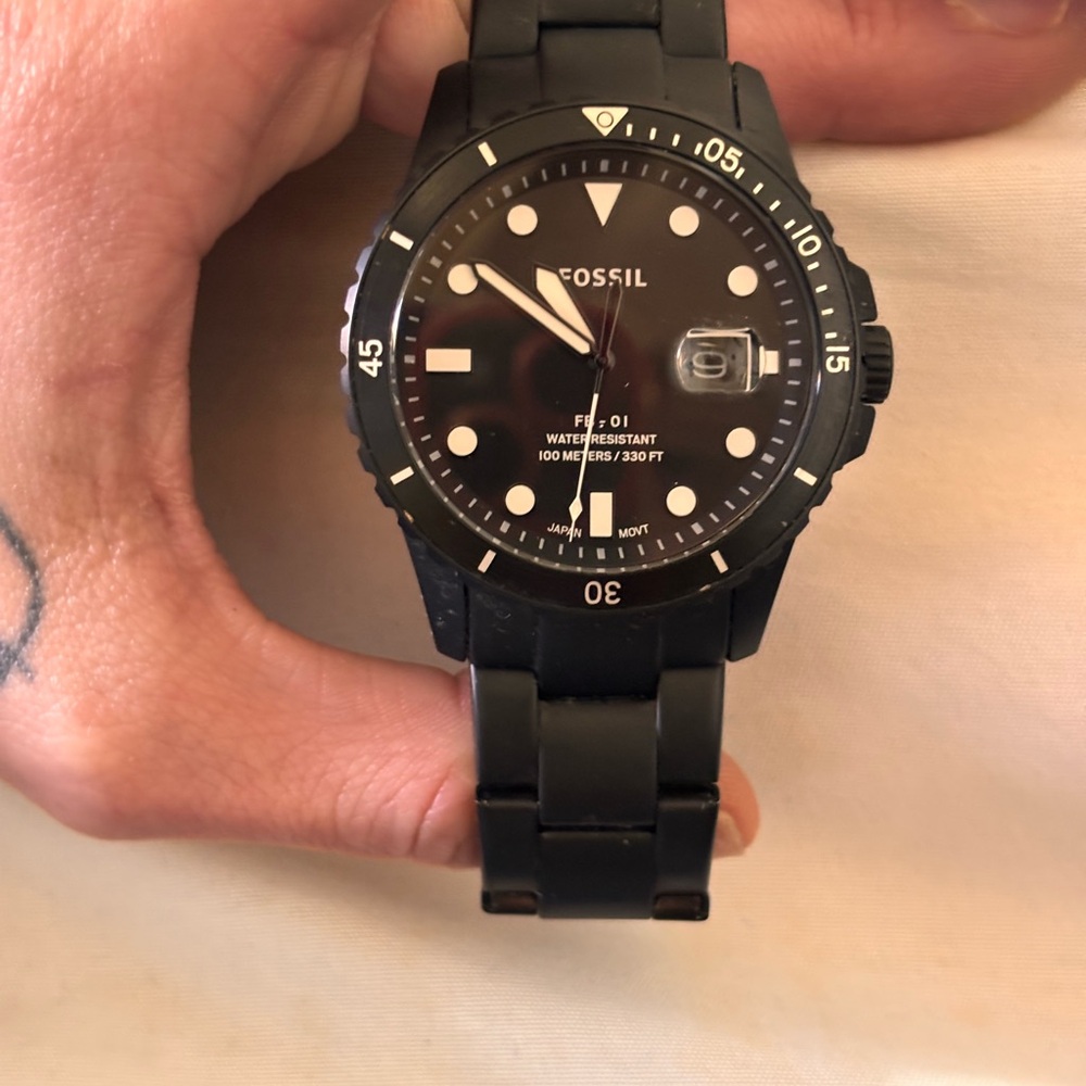 Fossil Black Dive Watch